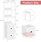 55.9" Tall Bathroom Storage Cabinet Freestanding - Slim Corner Organizer with 2 Drawers & 5 Shelves, Narrow Floor Cabinet for Bathroom, Kitchen, Living Room - White